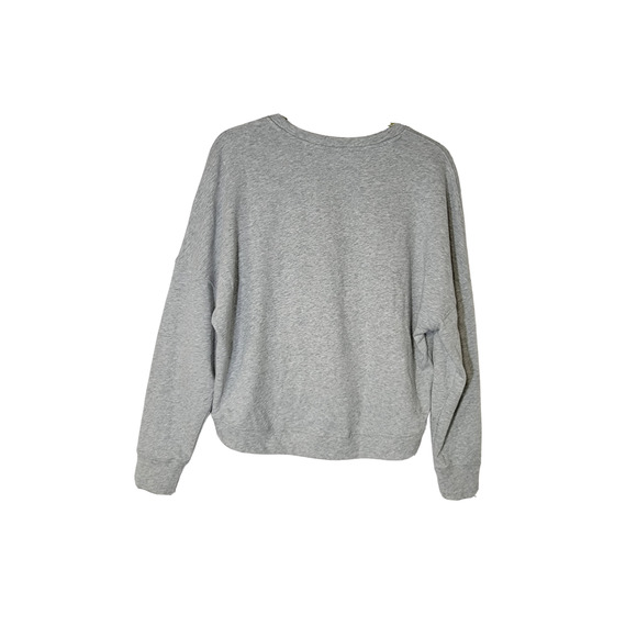Fabletics Stacey Pullover Never Settle Sweatshirt Crew Neck Light Gray Size M - Picture 5 of 6